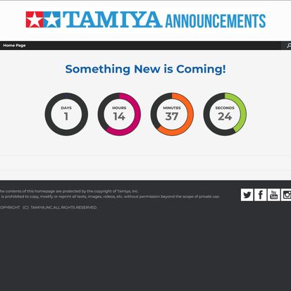 New TAMIYA product announcements are coming!
