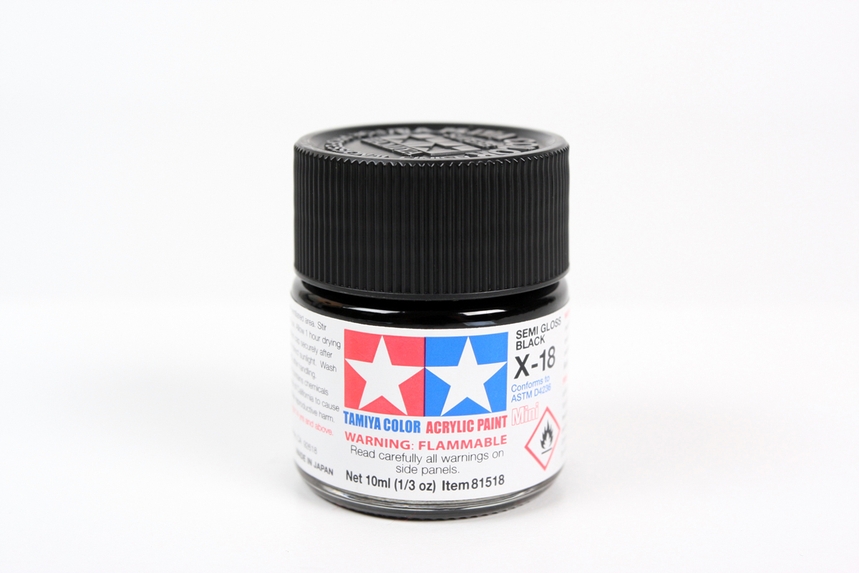 Acrylic Mini X-18 Semi Gl Blk