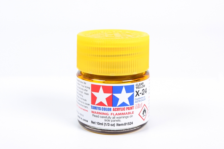 Acrylic Mini X-24 Clear Yellow