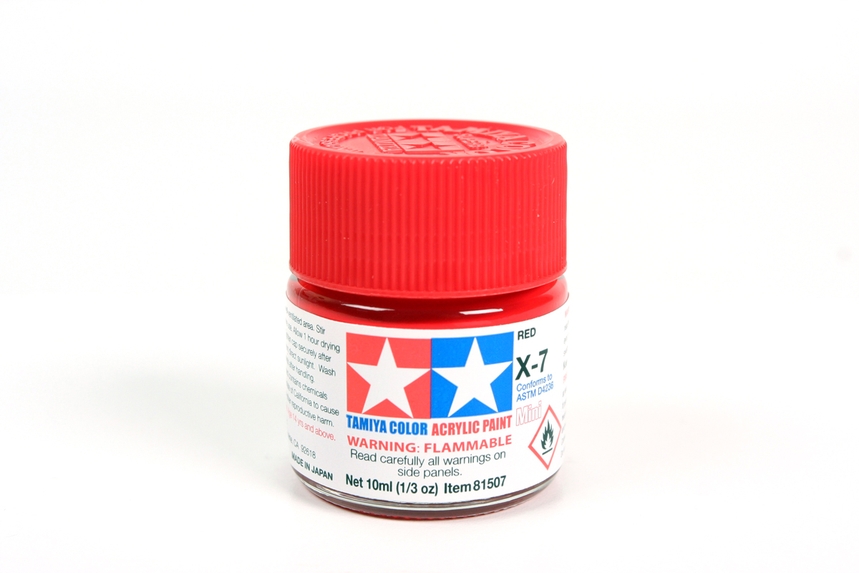 Tamiya Models X-7 Mini Acrylic Paint, Red