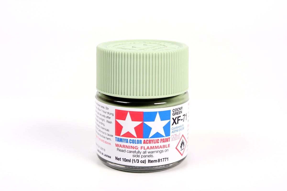 Acrylic Mini Xf-71 Green 10Ml Bottle Cockpit Green / Tamiya USA
