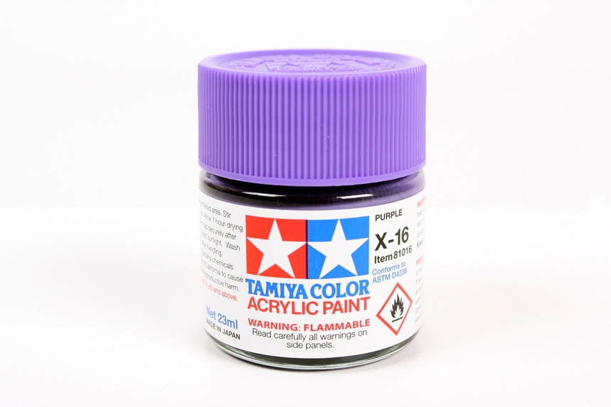 Tamiya 81516: Acrylic paint Purple X-16 1 x 10ml (ref. X-16