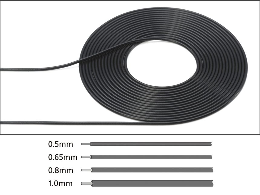 Cable (Outer Dia 0.5Mm/Black)
