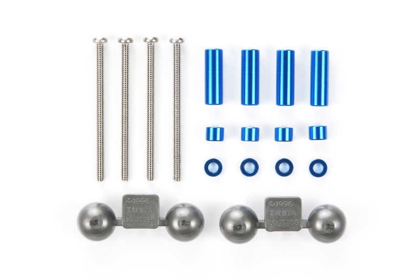 Jr Aluminum Spacer Set Blue 12Mm/3Mm/1.5Mm/4Pcs / Tamiya USA
