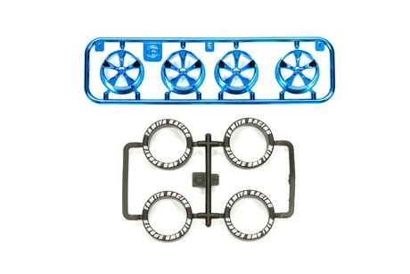 New Tamiya 95334 Low-Profile Tire & Copper Plated Wheel 5 spoke 