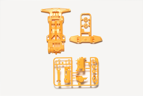 Jr Mini 4Wd Super 1 Chassis Orange / Tamiya USA