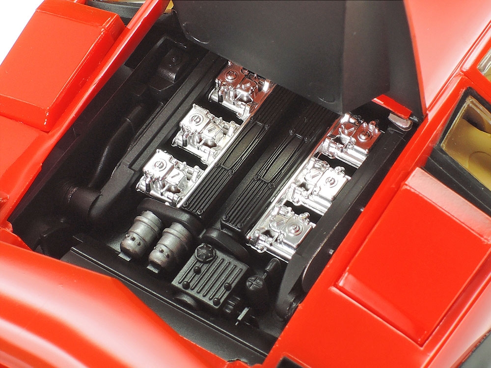 TAMIYA 1/24 Lamborghini Countach LP500S Red Body w/Clear Coat 25419 From  Japan