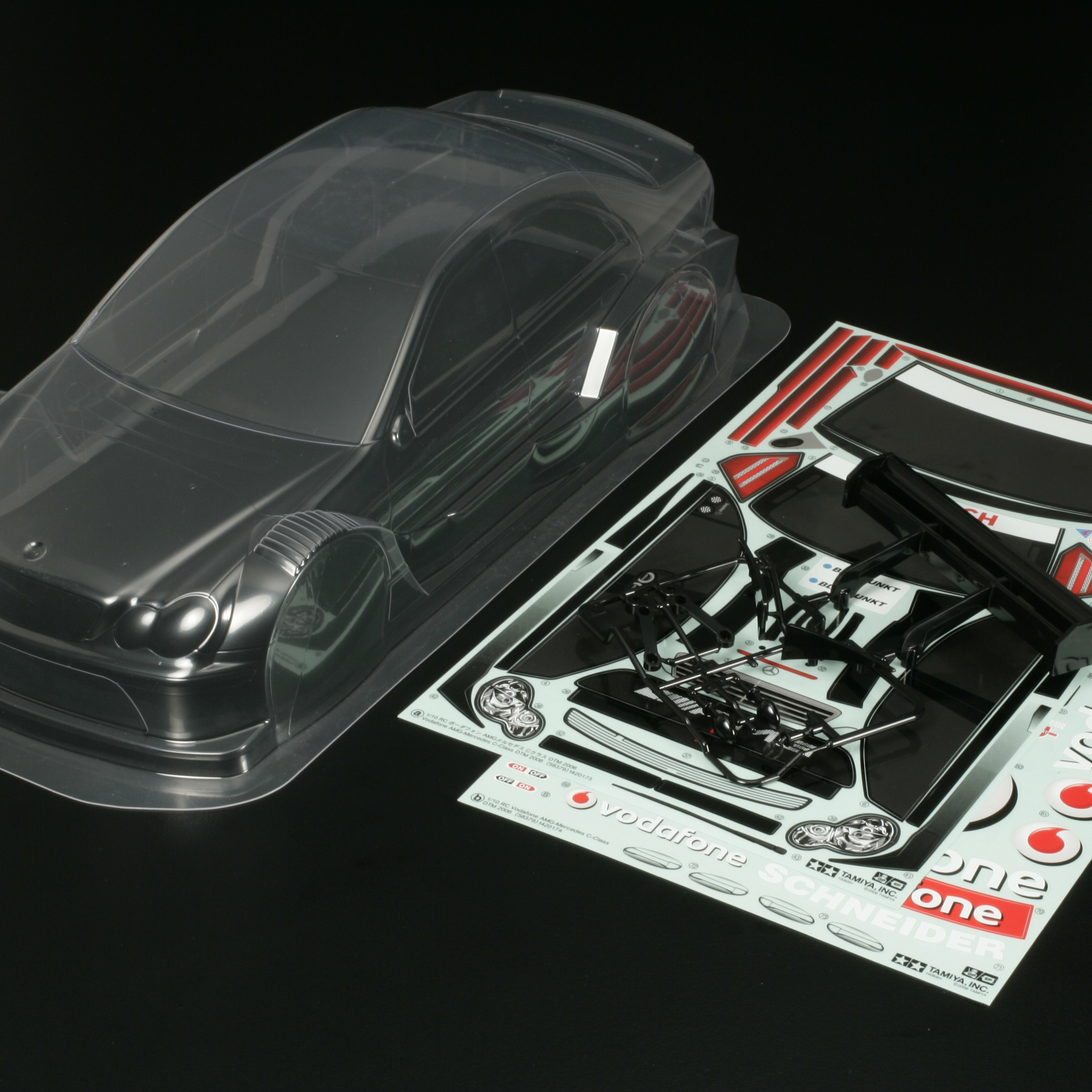Rc Body Set Amg-Mercedes Dtm Vodafone 2006 / Tamiya USA