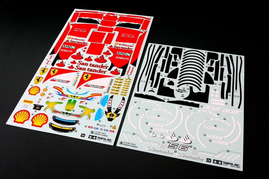 Rc F2012 Spare Sticker Set