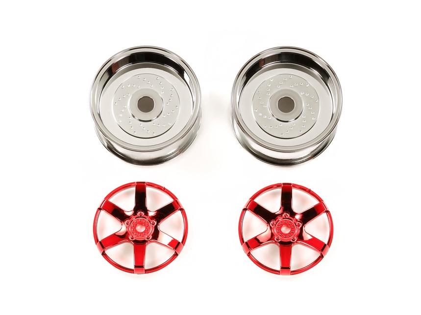 Rc Red Plated 2Pc 6 Sp Wheels